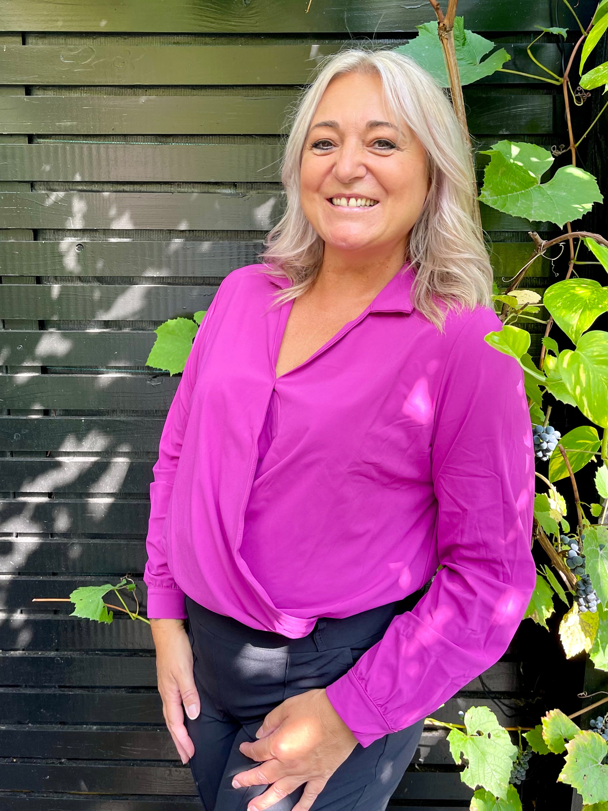 Wrap Blouse fuchsia
