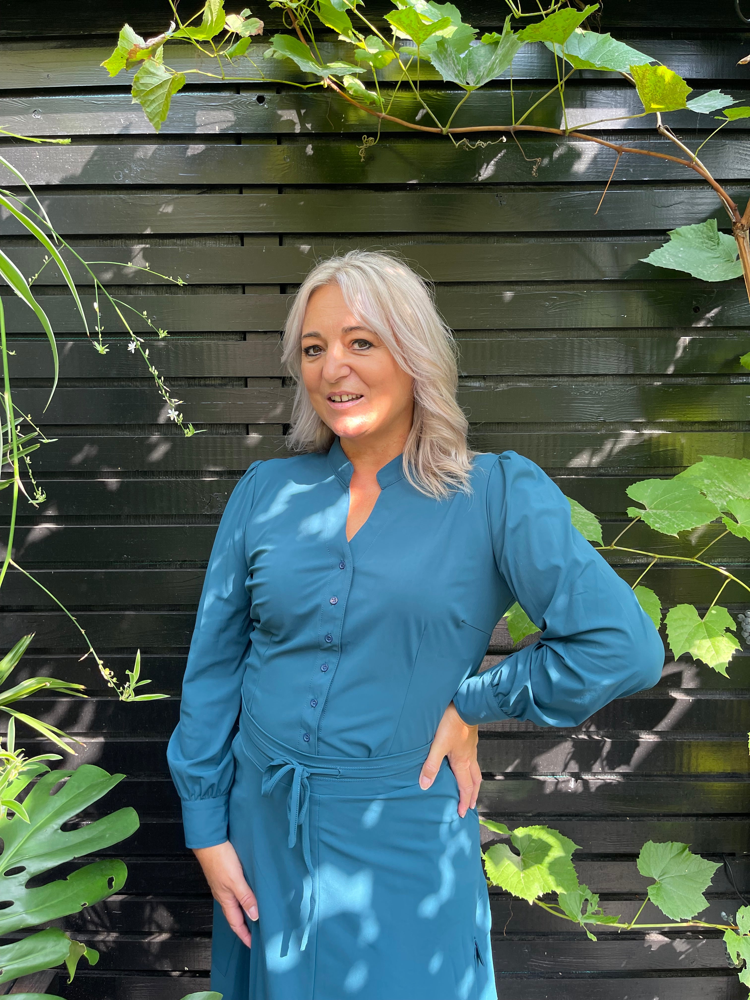 Petrol Elegance Blouse