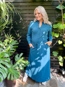 Petrol Elegance Blouse