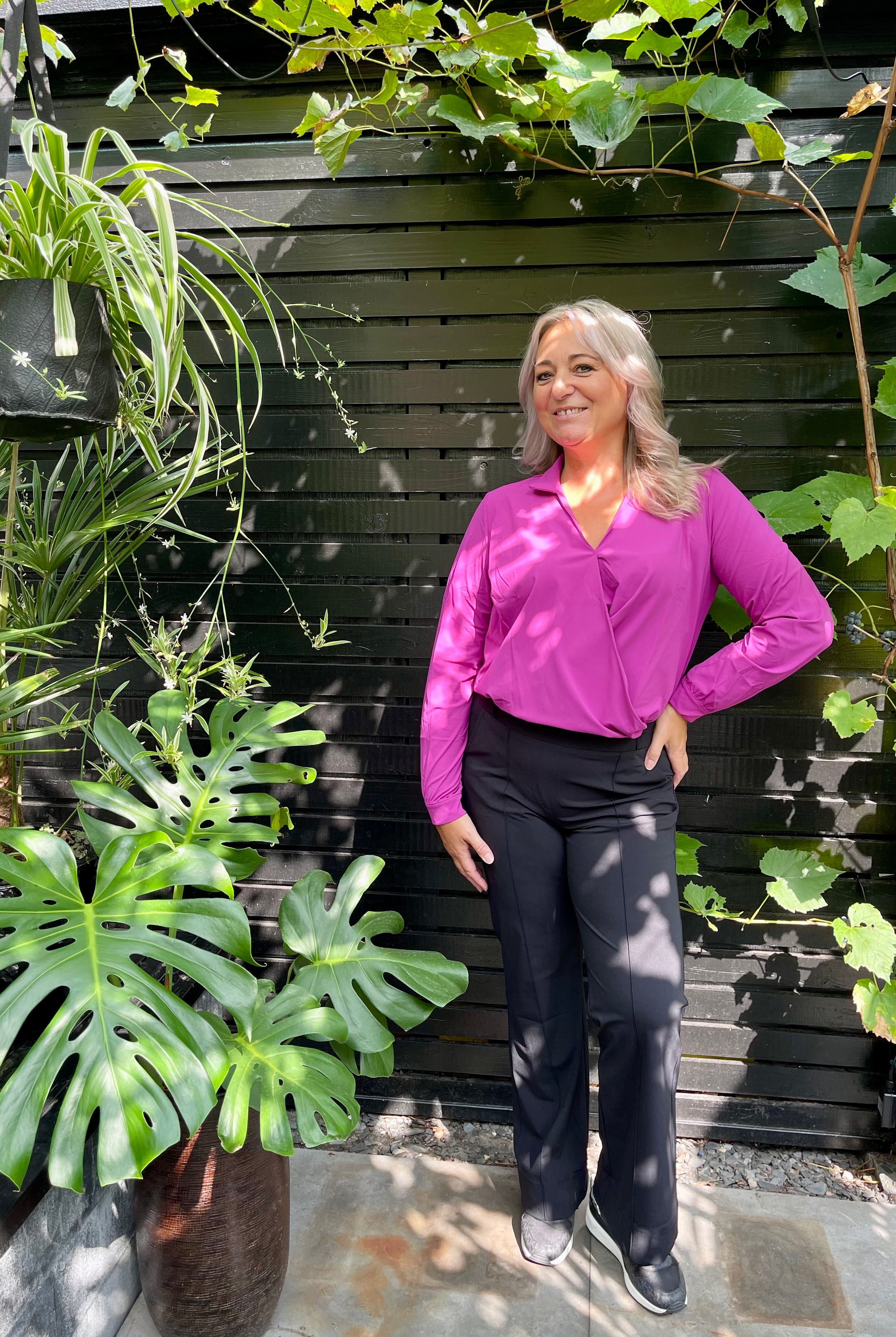 Wrap Blouse fuchsia