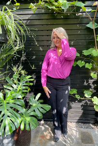 Wrap Blouse fuchsia