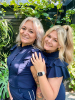 Load image into Gallery viewer, Ruffle Shirt navy
