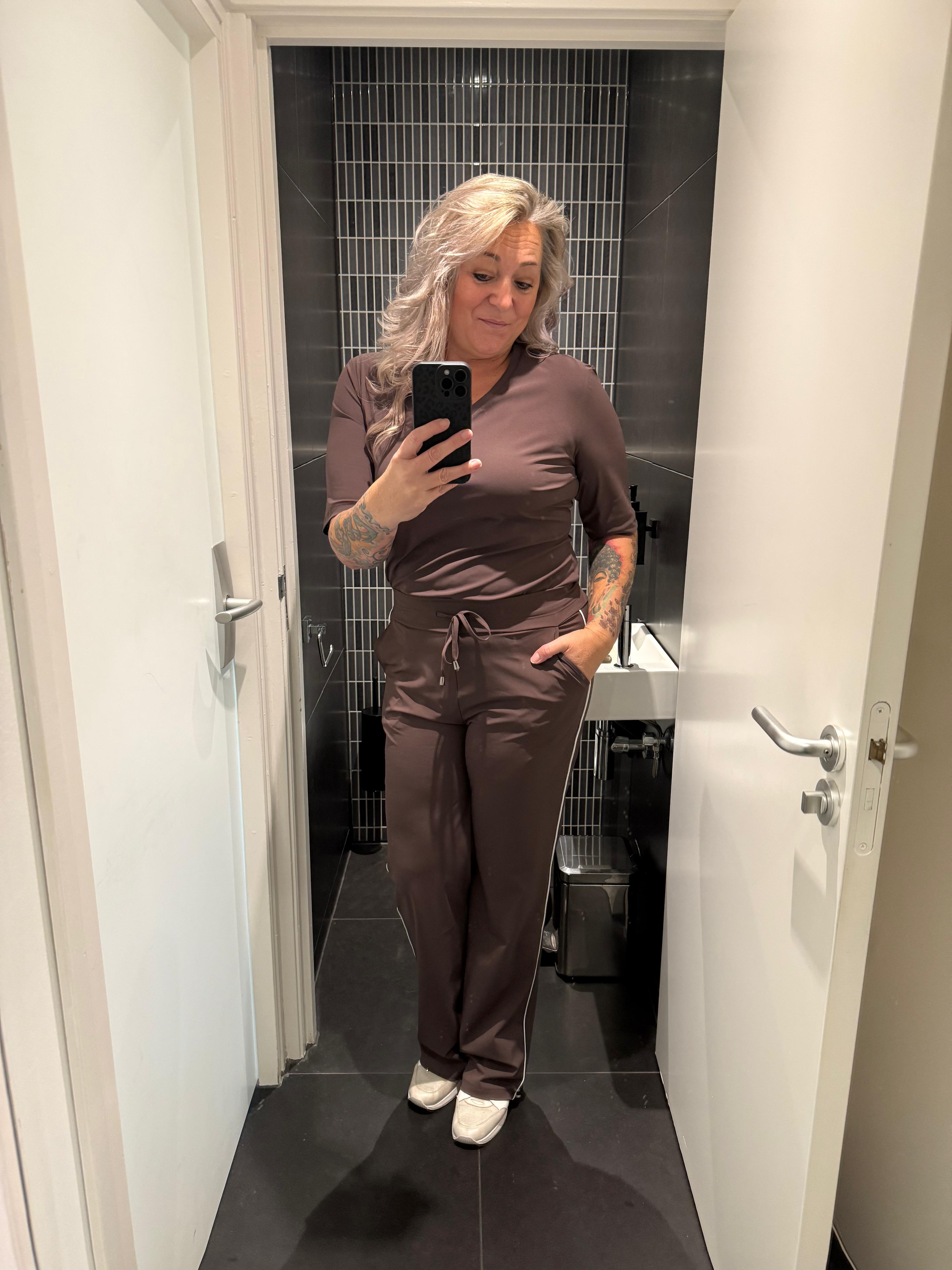 Choco straight leg striped