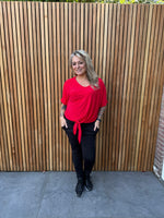 Load image into Gallery viewer, Tie Top Red
