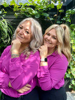 Load image into Gallery viewer, Wrap Blouse fuchsia
