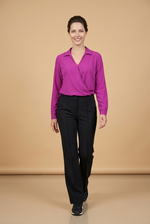 Load image into Gallery viewer, Wrap Blouse fuchsia

