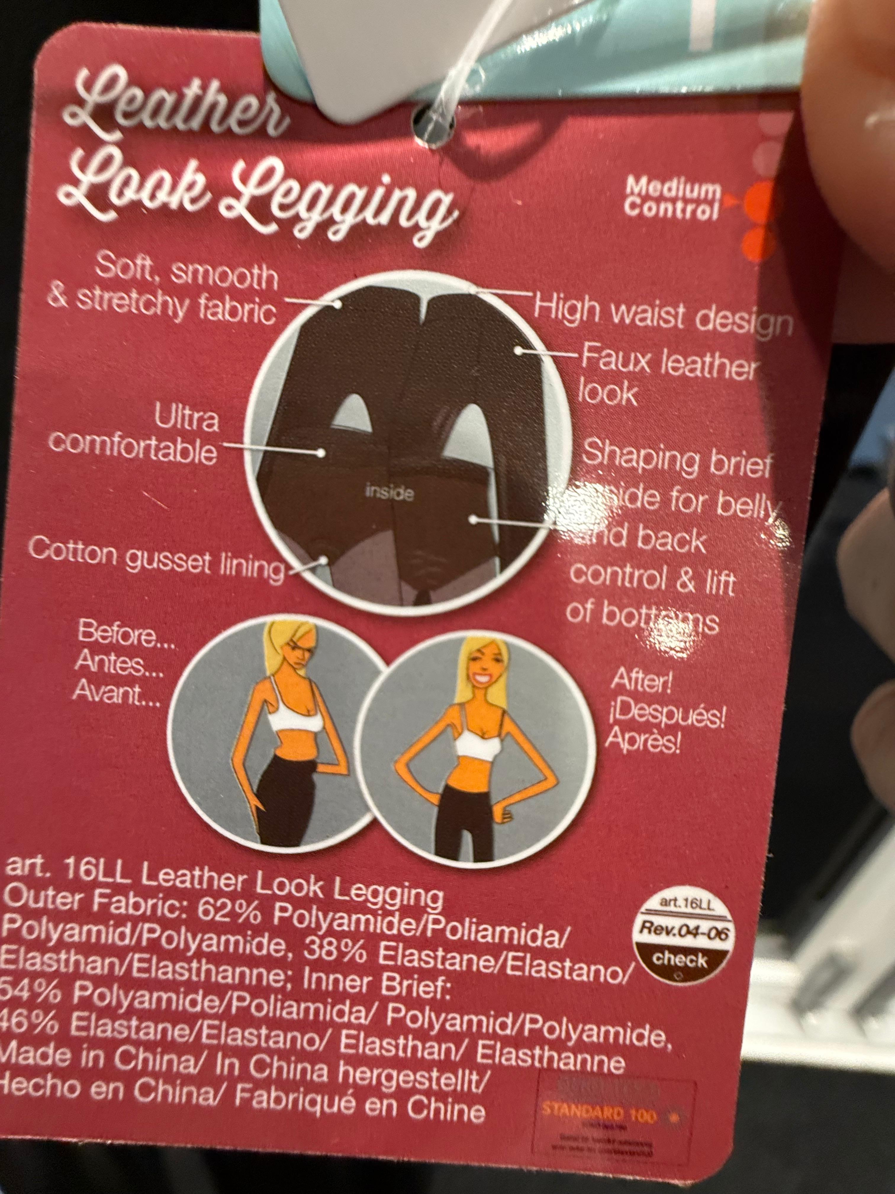 MAGIC Bodyfashion - Leather Look Leggings - Black