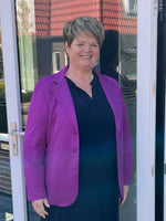 Afbeelding in Gallery-weergave laden, Blazer Half Lang Violet Plus-Size
